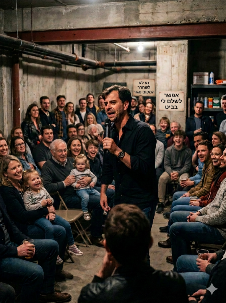 ואז באה המלחמה. פתאום חמשה ימים שאנחנו יורדים ביחד למקלט. בלילה, באמצע שינה, בפיג׳מות, עם הילדים, עם שמיכות. ופתאום אתה מגלה את השכנים באמת. שומעים קולות, מריחים ריחות, מישהו מביא קפה, מישהו מביא עוגיות, מישהו סוחב למישהו אחר את התיק. עוזרים אחד לשני בירידה, בעלייה. חוגגים פורים במקלט. הילדים כבר עושים חברויות חדשות.